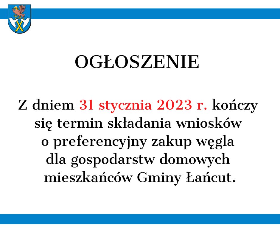 ogłoszenie zakup węgla 170123