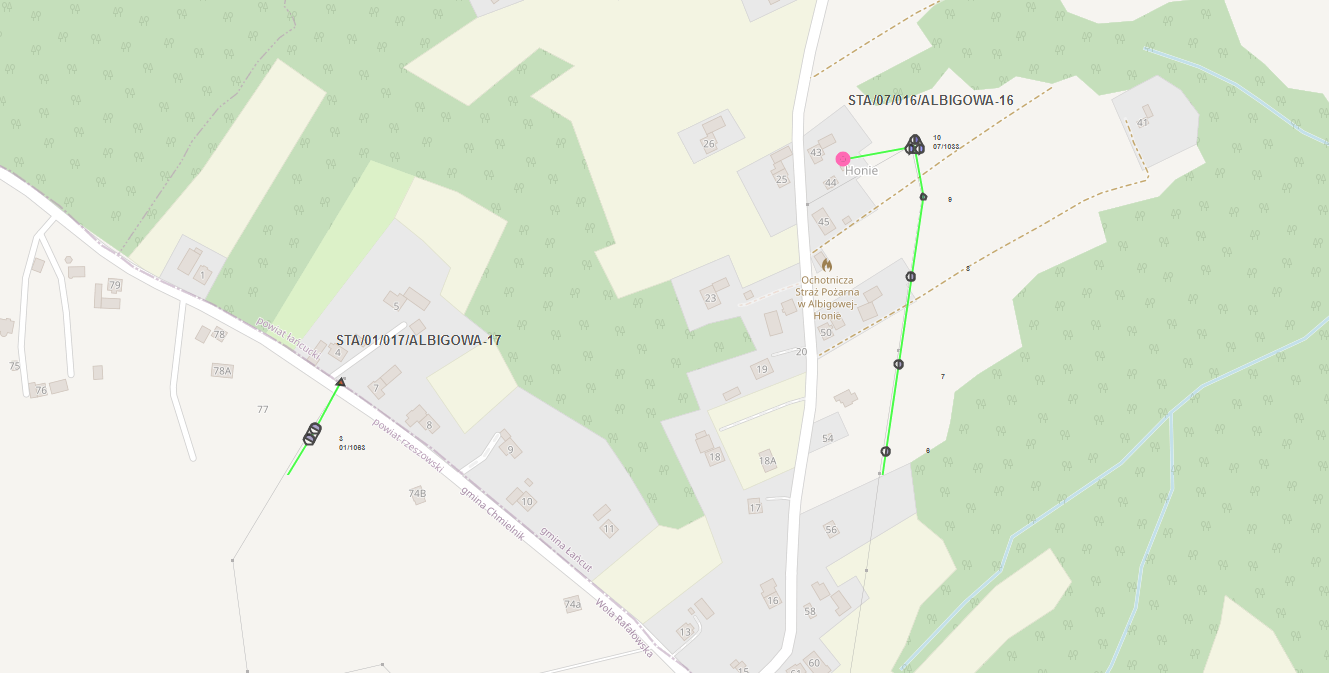Mapa obszaru planowanego wyłączenia prądu