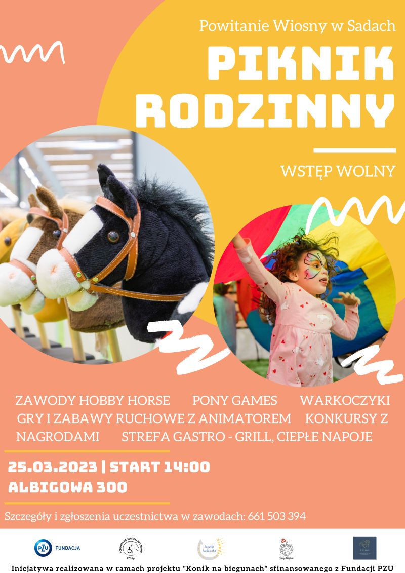 plakat wiosna sady piknik