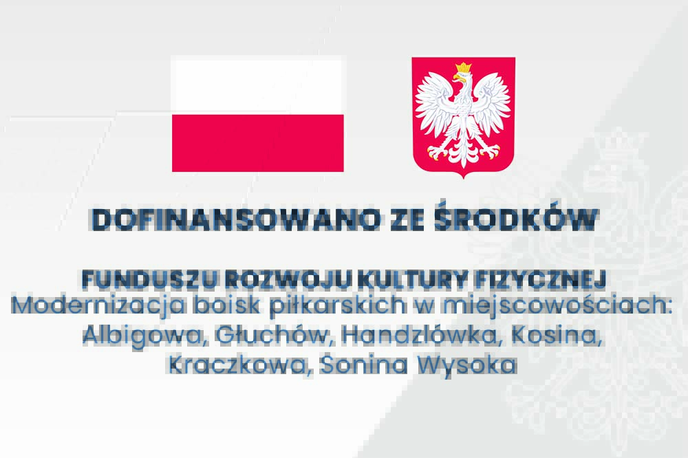 tablica promująca inwestycje z Funduszu Rozwoju Kultury Fizycznej