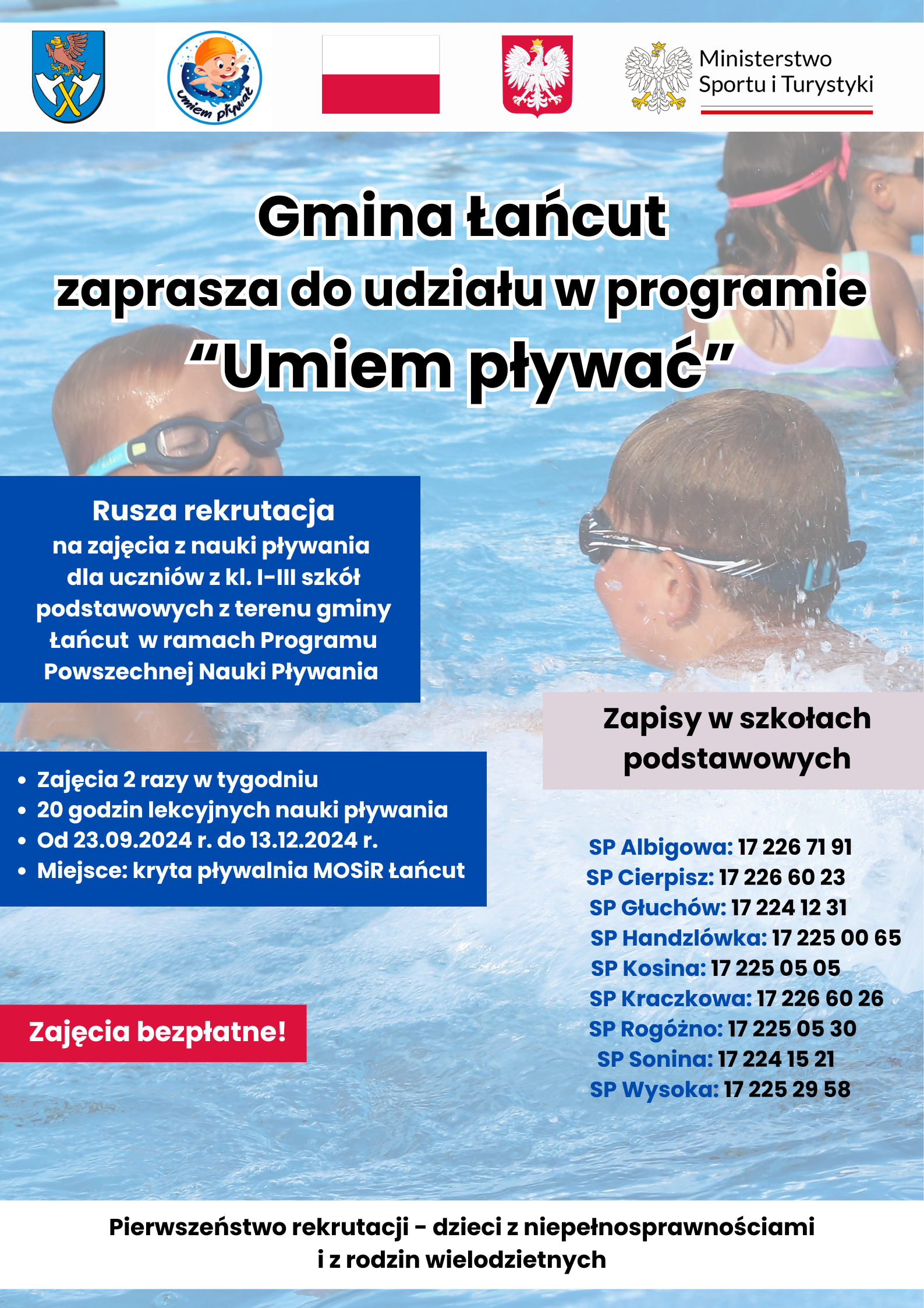 Rekrutacja do programu Umiem pływać