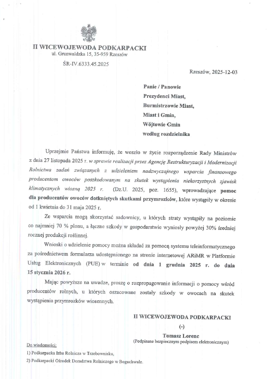 pomoc producentom rolnym 81225