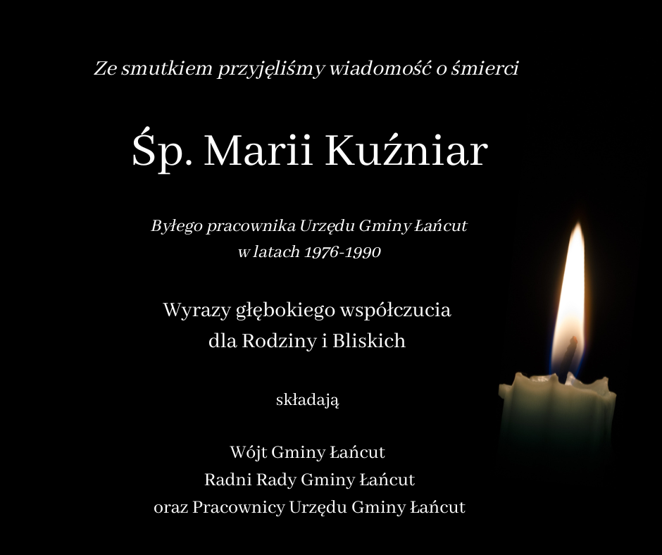 kondolencje Maria Kuźniar 76 90